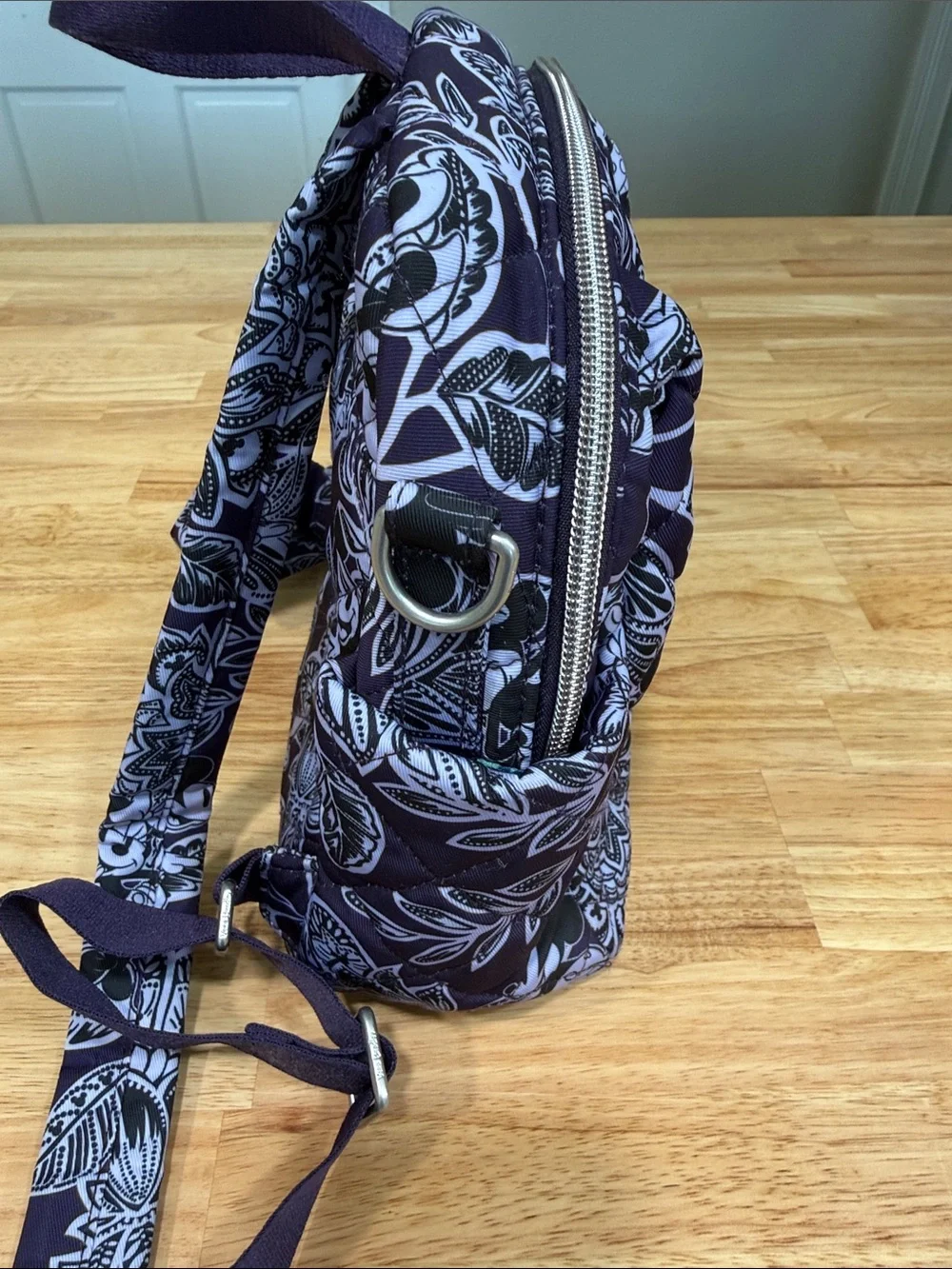 Disney Vera Bradley Mickey and Minnie Flirty Floral Quilted Mini Backpack -